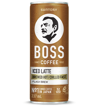 Can of Suntory Boss Coffee Iced Latte