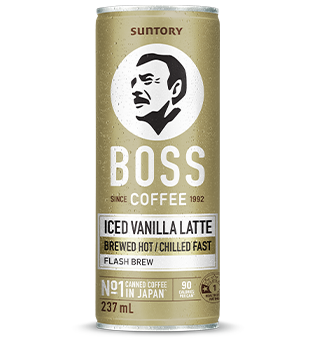 Can of Suntory Boss Coffee Iced Vanilla Latte