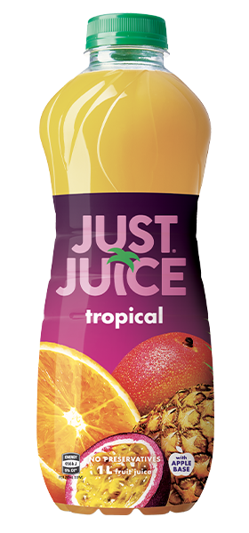 Bottle of Just Juice Tropical