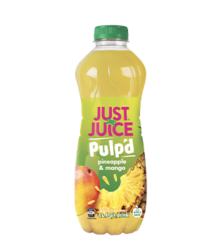 Bottle of Just Juice Pulp'd Pineapple & Mango