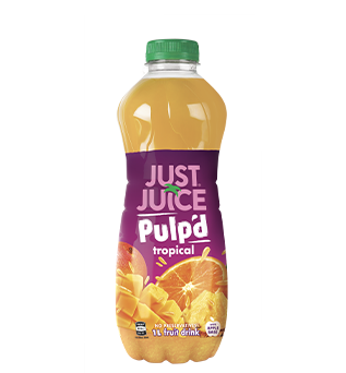 Bottle of Just Juice Pulp'd Tropical