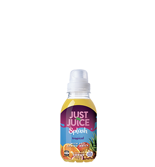 Bottle of Just Juice Splash Tropical