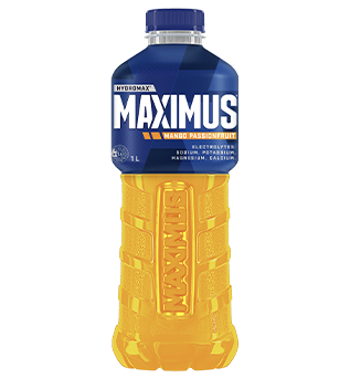 Bottle of Maximus Mango Passion Fruit