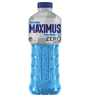 Bottle of Maximus Zero Sugar Blue