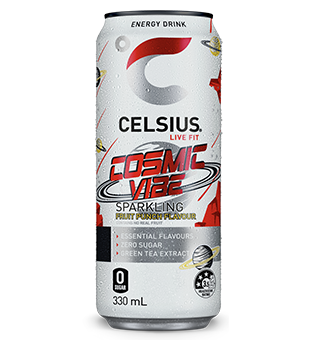 Can of Celsius Sparkling Cosmic Vibe