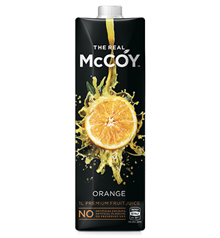 Carton of The Real McCoy Orange