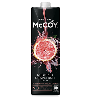 Carton of The Real McCoy Ruby Red Grapefruit