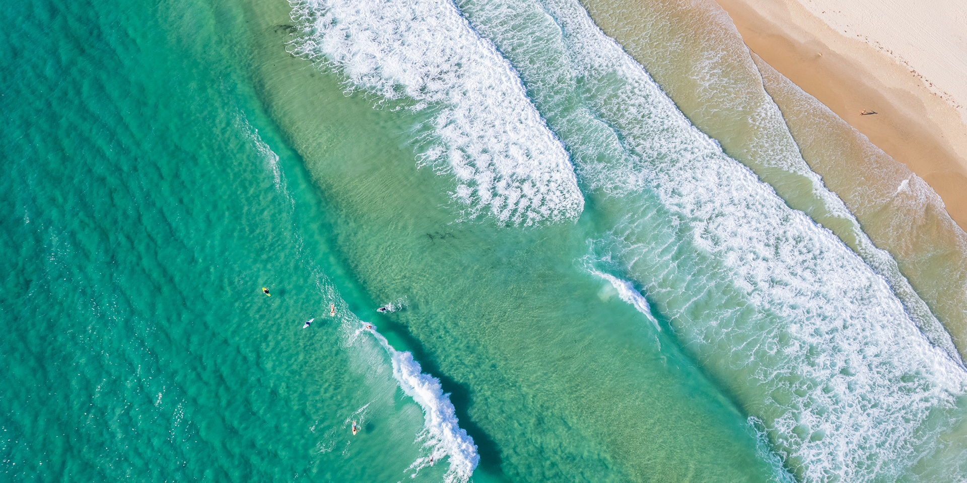 Top view of beach