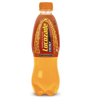 Bottle of Lucozade Orange